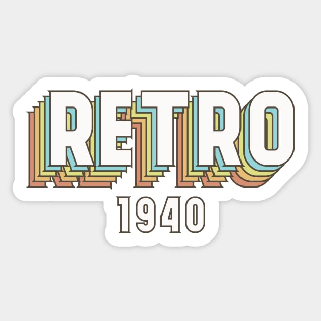 RETRO 1940 Sticker by hannan_ishak